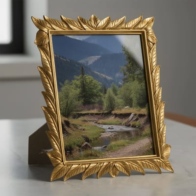 Cadre en résine dorée 27x2x32,3 cm (mesure intérieure 20x25 cm) ''