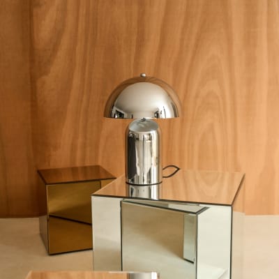 Lampe de table intérieur métal chromé d 25cm