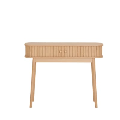 Console 2 portes coulissantes en bois l100cm - bois clair