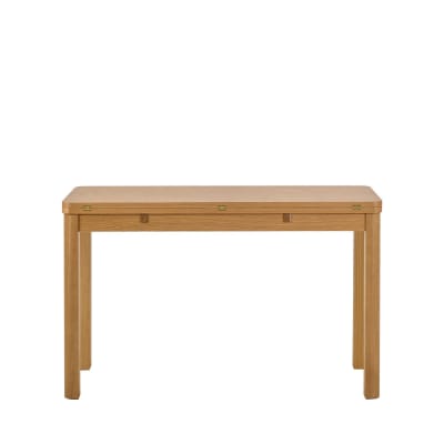 Table à manger extensible 2 à 4 personnes bois 120x45-90cm bois clair