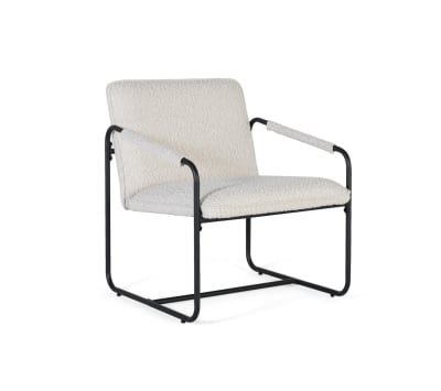 Ensemble de deux fauteuils tapissés de tissu beige et matelassé
