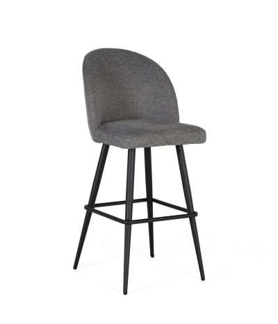 Ensemble de deux tabourets recouverts de tissu et rembourrés