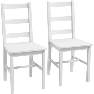 Chaise de cuisine style campagne bois massif de pin blanche et bois