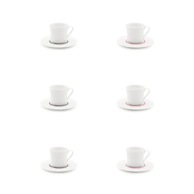Coffret 6 services à café ligne