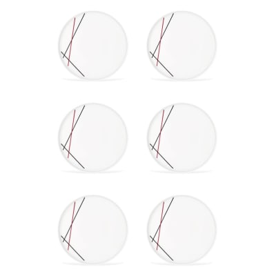 6 assiettes plates 27,5 cm bistrot
