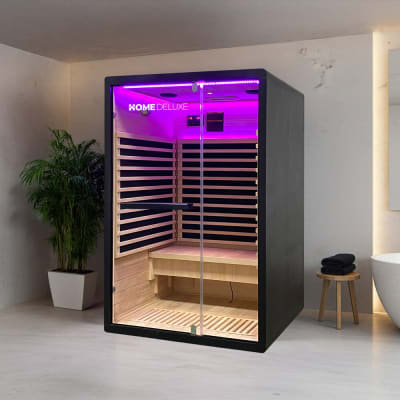 Cabine infrarouge hemlock - bois de sapin, noir