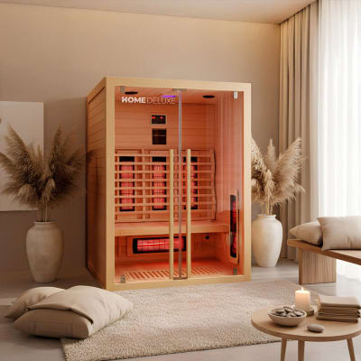 Cabine infrarouge pour 2 personnes en bois 135x105x190 cm