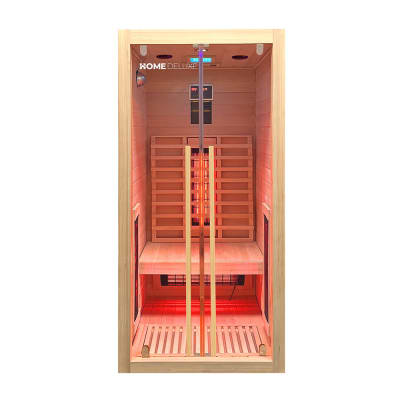 Cabine infrarouge pour 1 personne en bois 90x90x190 cm