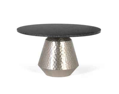 Table basse avec plateau en marbre et base en aluminium