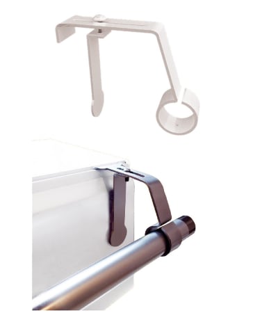 1 support tringle rideau ø28mm sans perçage coffret volet roulant blan