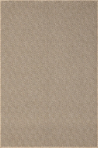 Tapis extérieur jute optique diamant - nature - 140 x 200 cm