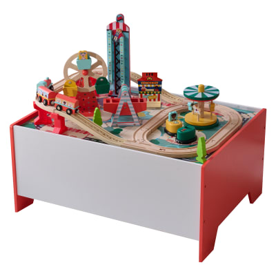 Table de jeu ferroviaire avec 6 jeux, 30 cm, multicolore