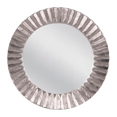 Miroir  plissé argent 61 cm argent / métallique