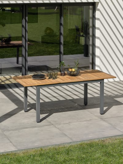 Table de jardin 8 places alu et acacia