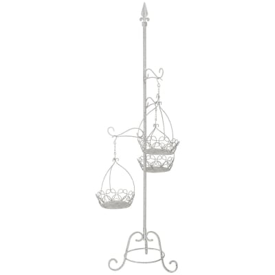 Support de pot de fleurs en métal pour 3 pots 44x39x170h cm