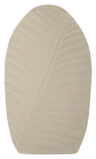Vase en métal couleur crème 26x11x41 cm
