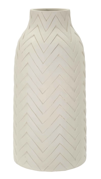 Vase en magnésium couleur crème ø 29x60 cm