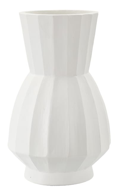 Vase en magnésium, couleur blanc, ø 24x41 cm