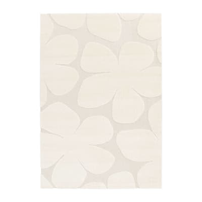 Tapis intérieur motif fleures crème 120x170cm