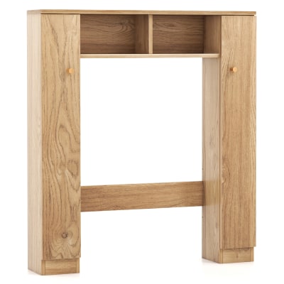 Meuble wc étagère au-dessus des toilettes beige 87.5 x 18 x 98 cm