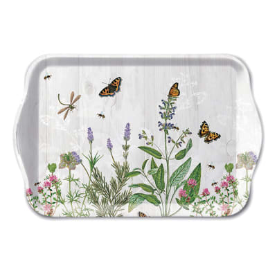 Petit plateau rectangulaire jardin bucolique