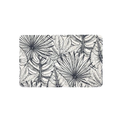 Tapis de bain antidérapant imprimé feuillage 50x80cm