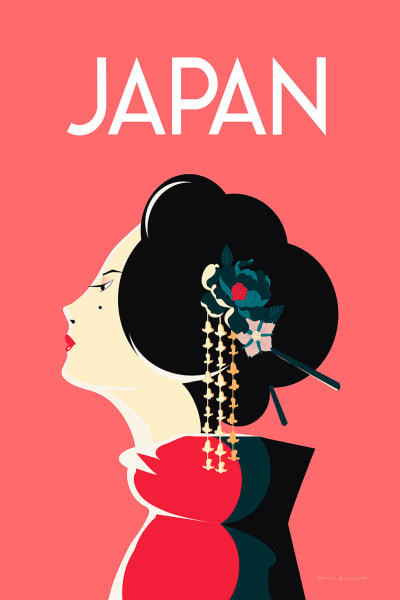 Tableau de voyage japon et tradition imprimé sur toile 60x90 cm