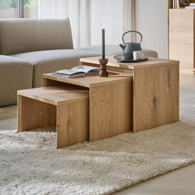 Tables gigognes effet bois