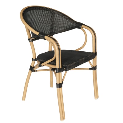 Chaise de terrasse empilable bistrot parisien noire