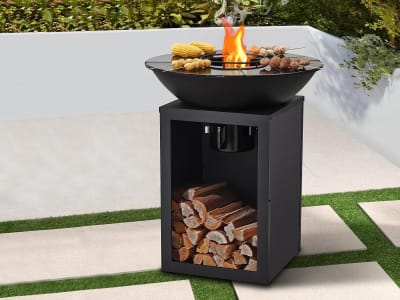Barbecue acier noir