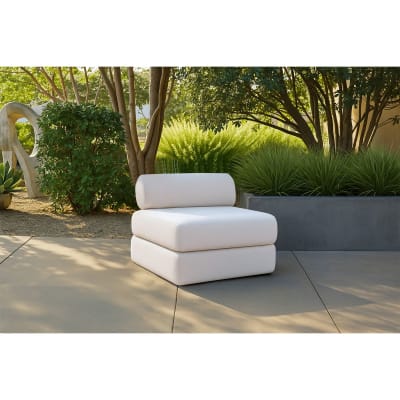 Fauteuil convertible et modulable 1 place en tissu imperméable gris