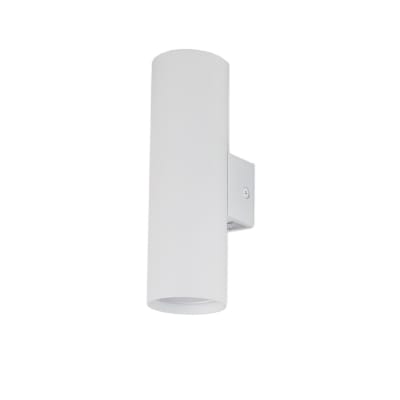 Applique murale aluminium blanc avec éclairage double, GU10 18cm