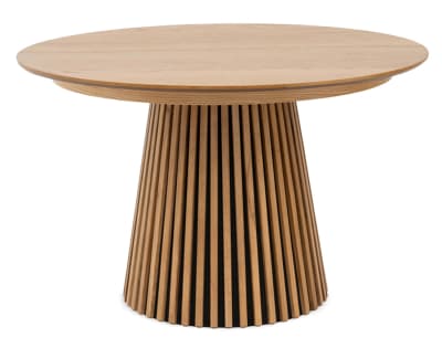 Table à manger ronde extensible   effet bois   4 à 8 personnes bois