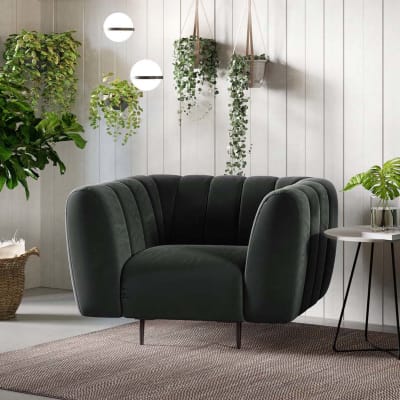 Fauteuil gris foncé