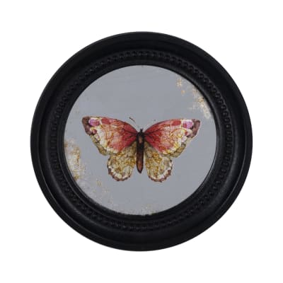 Déco murale encadrée papillon 23cm noir