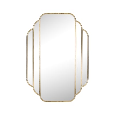 Miroir métal art déco 60x85cm doré