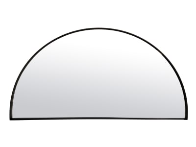 Miroir fin demi cercle 50x100cm noir