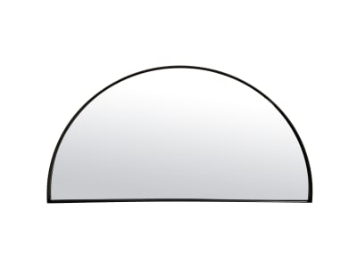 Miroir fin demi cercle 40x80cm noir