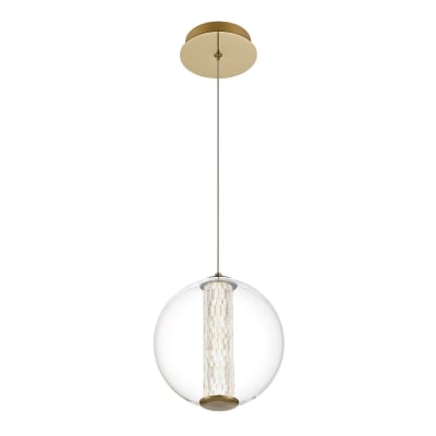 Suspension	Aluminium, Acier, Verre transparent	Or Brossé