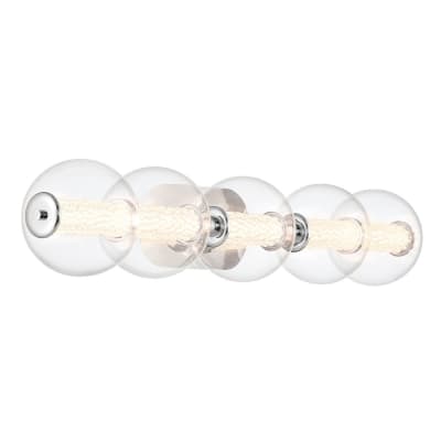 Applique Murale Aluminium, Acier, Verre transparent Chrome Poli