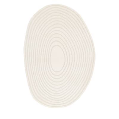 Tapis contemporain de forme organique - 200x290cm écru polypropylène
