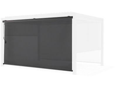Pergola bioclimatique en textilène gris 277 x 208 cm