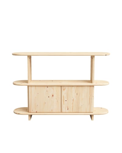Buffet en sapin beige 120 cm