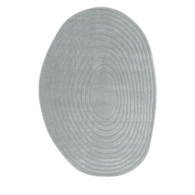 Tapis contemporain organique - 200x290cm bleu glacier polypropylène