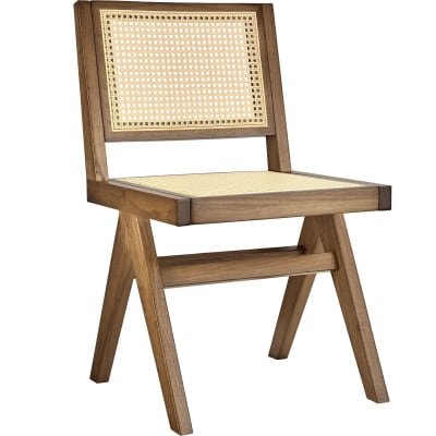 Chaise en bois avec cannage viennois design boho chêne clair