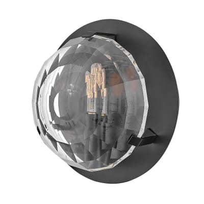 Applique Murale Acier, Optic Crystal Glass Noir