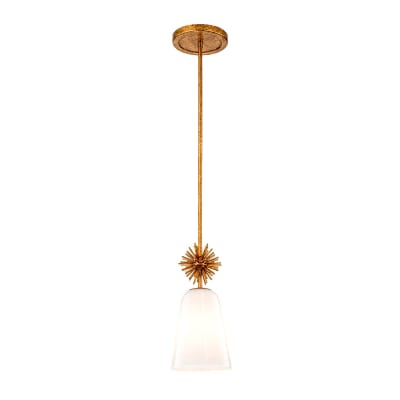 Mini Suspension 1 Lumière Acier, Globe en Verre Opalin