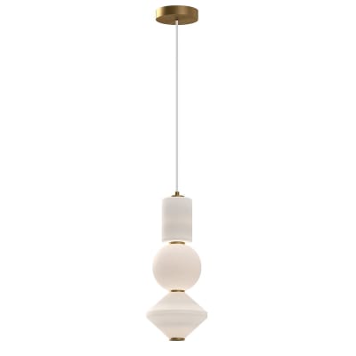 Suspension LED	Acier, aluminium, Verre Opal Mat