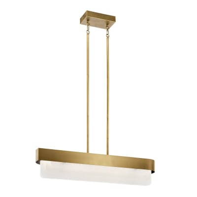 Lustre LED Acier, Laiton, Verre texturé