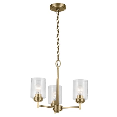 Lustre 3 Lumières Acier, Verre Transparent Bullé